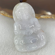 Type A Lavender Jadeite Guan Yin Pendant 16.26g 52.2 by 33.1 by 6.0mm - Huangs Jadeite and Jewelry Pte Ltd