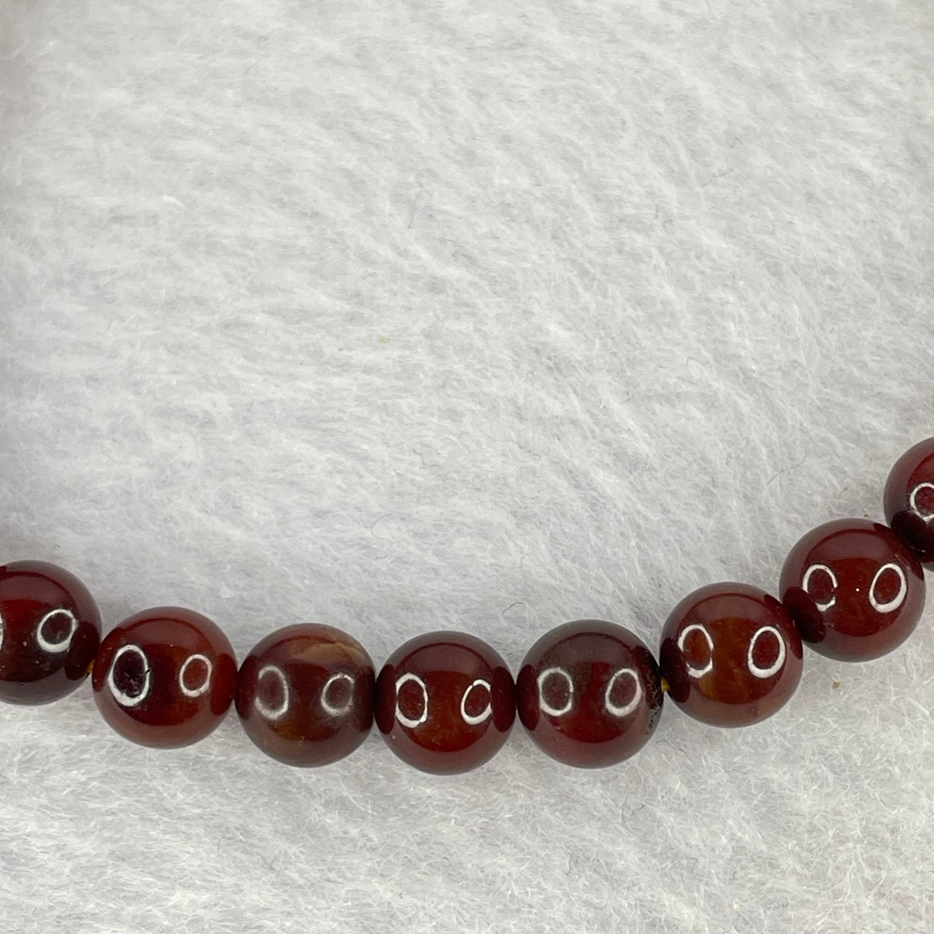 Natural Cherry Amber Beads Bracelet 天然琥珀手链 4.10g 6.3mm 29 + 1 Butterscotch Amber Bead - Huangs Jadeite and Jewelry Pte Ltd