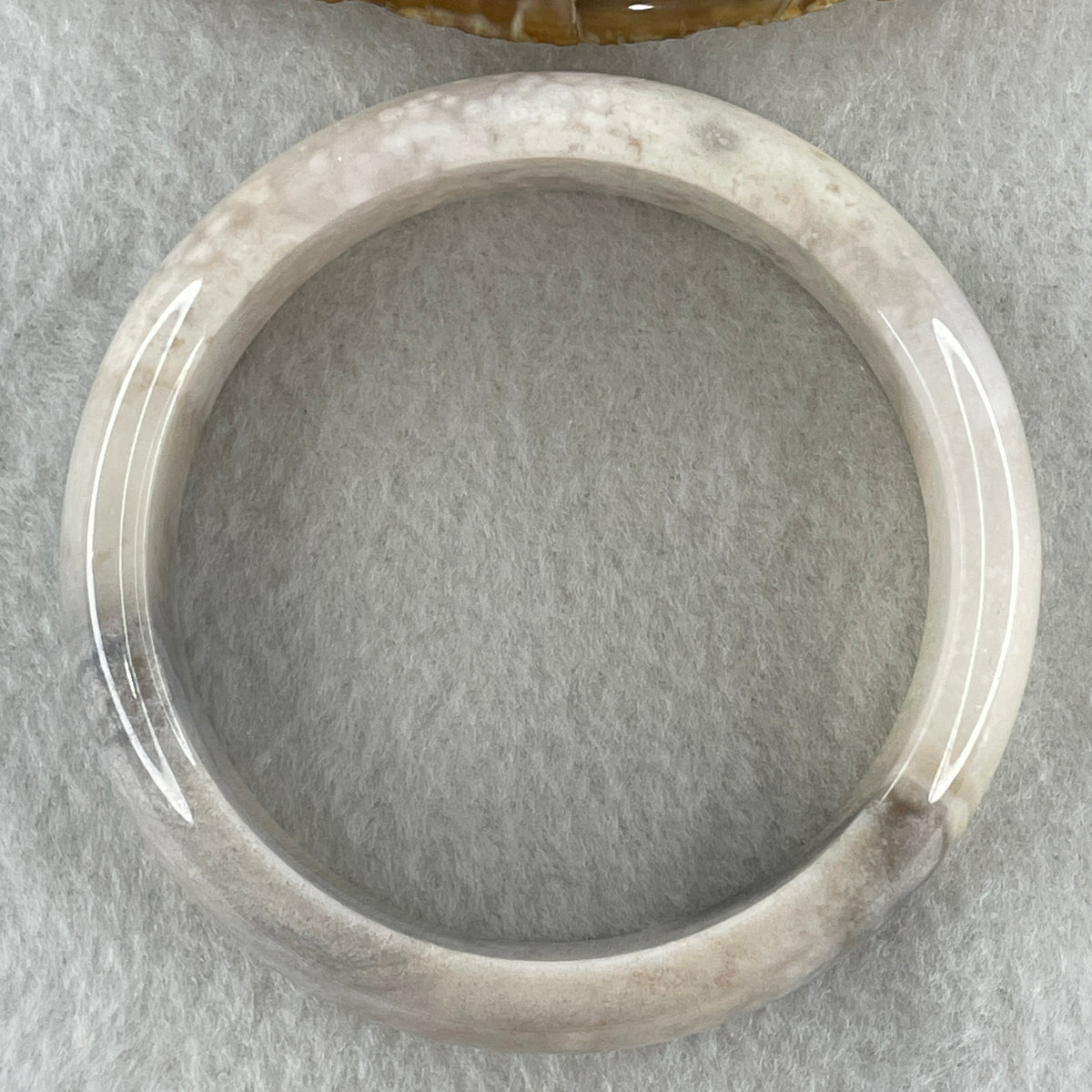 Natural Pink with Purple Flower Agate Bangle 46.56g Inner Diameter 55.2mm 15.5 by 7.9mm (Perfect) - Huangs Jadeite and Jewelry Pte Ltd