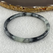 Type A Natural Wuji Grey with Green Piao Hua Jadeite Bangle 15.55g Internal Diameter 56.9mm 5.5 by 5.4mm (Very Slight Internal Lines) - Huangs Jadeite and Jewelry Pte Ltd