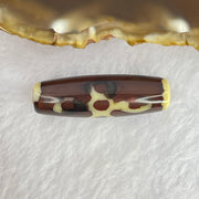 Natural Powerful Tibetan Old Oily Agate 5 Eyes Lightning Dzi Bead Heavenly Master (Tian Zhu) 五眼闪电天珠 8.77g 37.9 by 12.2mm - Huangs Jadeite and Jewelry Pte Ltd