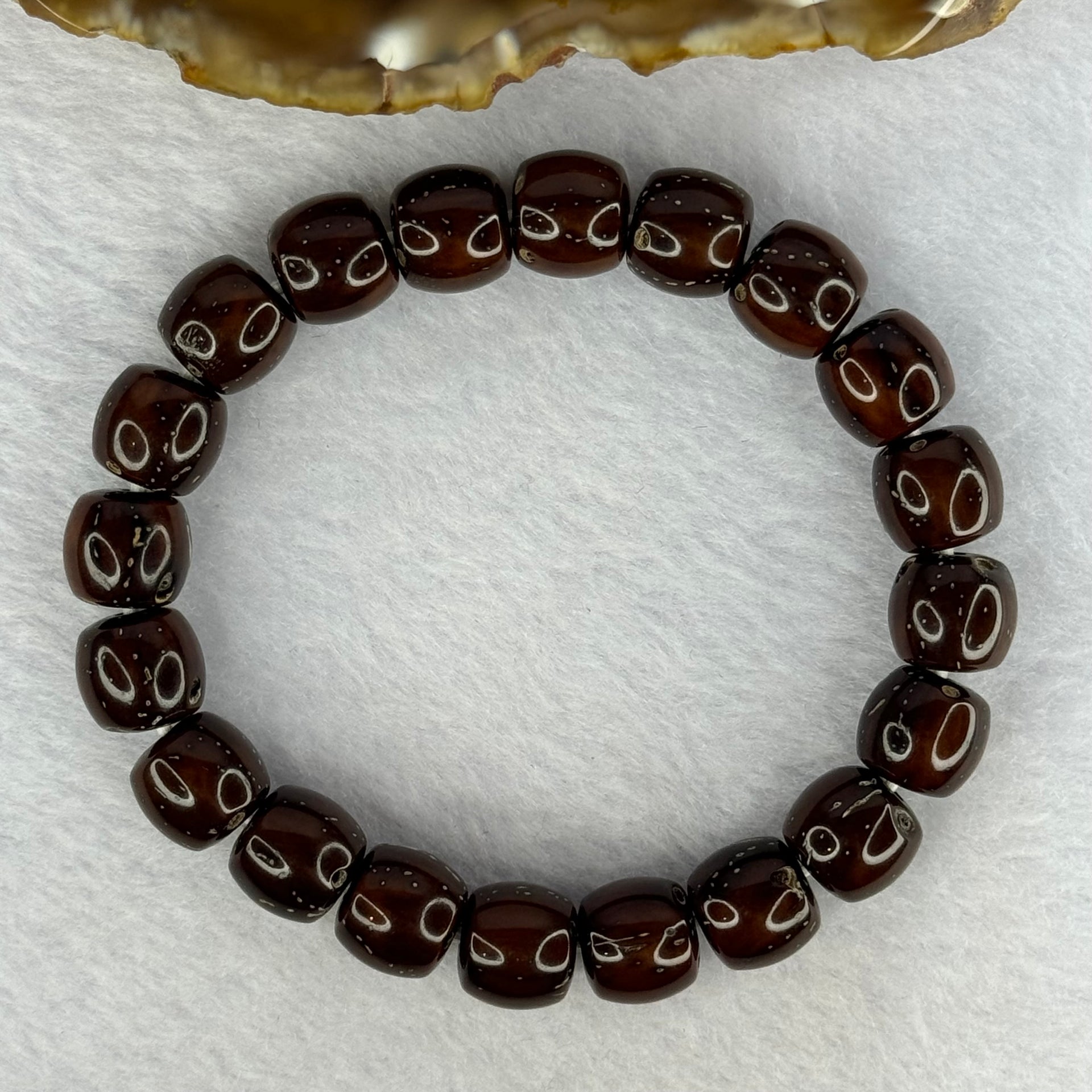 Old Bodhi Seed Beads Bracelet 紫金鼠手链 13.68g 17.5cm 10.6mm 20 Beads - Huangs Jadeite and Jewelry Pte Ltd
