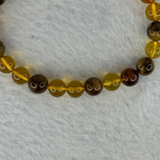 Natural Mixed Color Amber Beads Bracelet 天然琥珀手链 4.58g 15cm 7.0mm 26 Beads - Huangs Jadeite and Jewelry Pte Ltd