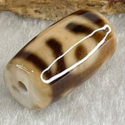 Natural Powerful Tibetan Old Oily Agate Patina Guiren Tairen Human Dzi Bead Totem Amulet Heavenly Master (Tian Zhu) 贵人天诛 4.60g 19.7 by 11.4mm - Huangs Jadeite and Jewelry Pte Ltd
