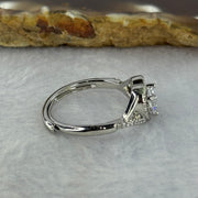 Cubic Zirconia in S925 Sliver Ring (Adjustable Size) 2.56g 6.8 by 6.5 by 3.9mm - Huangs Jadeite and Jewelry Pte Ltd