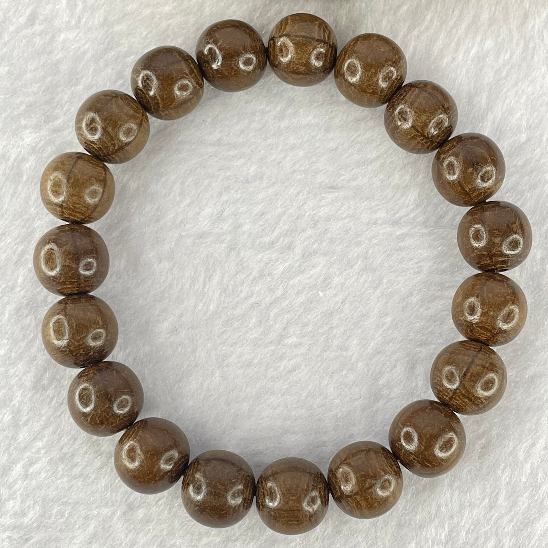 Natural Six Way Wooden Beads Bracelet 六道木手链 11.02g 17cm 10.8mm 19 Beads - Huangs Jadeite and Jewelry Pte Ltd