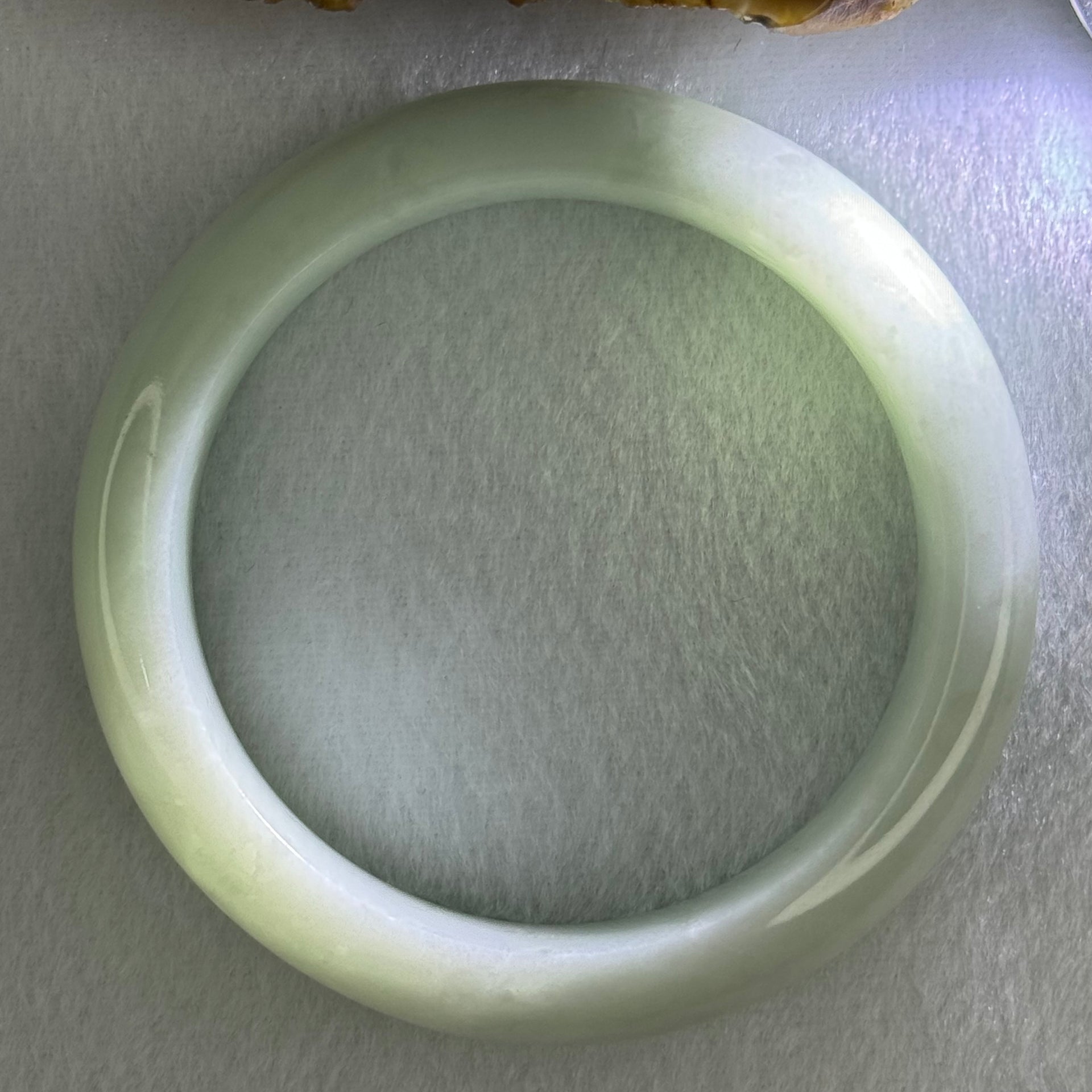 Type A Sky Blue Jadeite Bangle Internal Diameter 57.9mm 74.84g 14.3 by 9.5mm (Close to Perfect) - Huangs Jadeite and Jewelry Pte Ltd