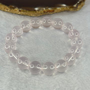 Natural Rose Quartz Beads Bracelet 天然玫瑰石英珠手链 45.08g 18.5cm 12.6mm 17 Beads - Huangs Jadeite and Jewelry Pte Ltd