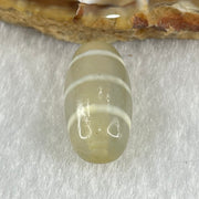 Natural Powerful Tibetan Old Oily Agate 3-Lines Dzi Bead Heavenly Master (Tian Zhu) 三行天诛 3.23g 20.0 by 10.4mm - Huangs Jadeite and Jewelry Pte Ltd
