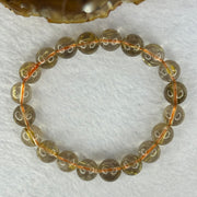 Natural Golden Rutilated Quartz Beads 天然金发水晶手链 24.25g 16cm 9.6mm 20 Beads - Huangs Jadeite and Jewelry Pte Ltd