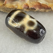 Natural Powerful Tibetan Old Oily Agate 2 Cai Shen Dzi Bead Heavenly Master (Tian Zhu) 3.32g 19.2 by 10.5mm - Huangs Jadeite and Jewelry Pte Ltd