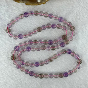 Average Grade Natural Super 7 Crystal Beads Necklace 天然超级七水晶珠项链 34.45g 54cm 6.9mm 85 Beads - Huangs Jadeite and Jewelry Pte Ltd