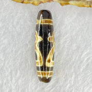 Natural Powerful Tibetan Old Oily Dark and Light Grown Agate Cai Shen Dzi Bead Heavenly Master (Tian Zhu) 6.59g 40.0 by 10.6mm - Huangs Jadeite and Jewelry Pte Ltd