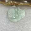 Type A Green Lavender Jadeite Milo Buddha Pendant 8.64g 32.8 by 29.4 by 6.2mm - Huangs Jadeite and Jewelry Pte Ltd