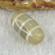 Natural Powerful Tibetan Old Oily Agate 3-Lines Dzi Bead Heavenly Master (Tian Zhu) 三行天诛 3.23g 20.0 by 10.4mm - Huangs Jadeite and Jewelry Pte Ltd