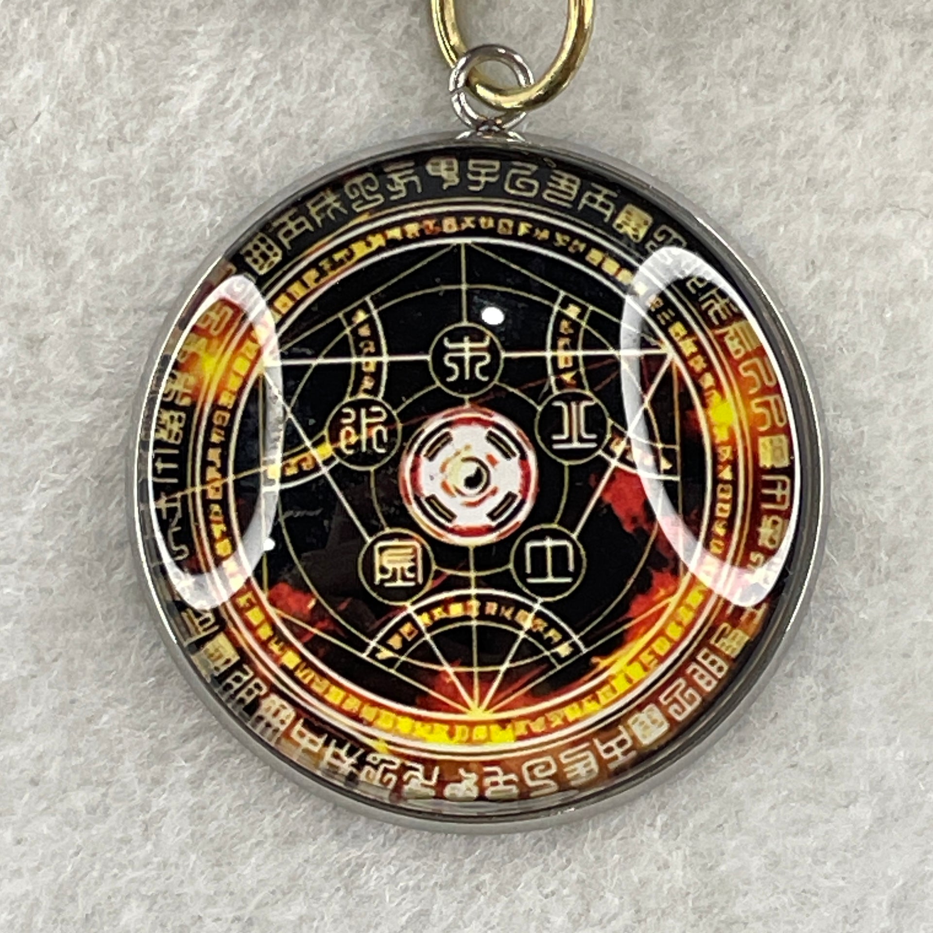 2026 Year of the Fire Horse Consecrated Six-pointed Seven Star Fortune Amulet for Luck Prosperity and Protection in Black string Key Chain 10.92g 31.7 by 7.1mm - Huangs Jadeite and Jewelry Pte Ltd