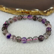 Natural Super 7 Beads Bracelet 18.18g 16cm 8.3mm 24 Beads - Huangs Jadeite and Jewelry Pte Ltd