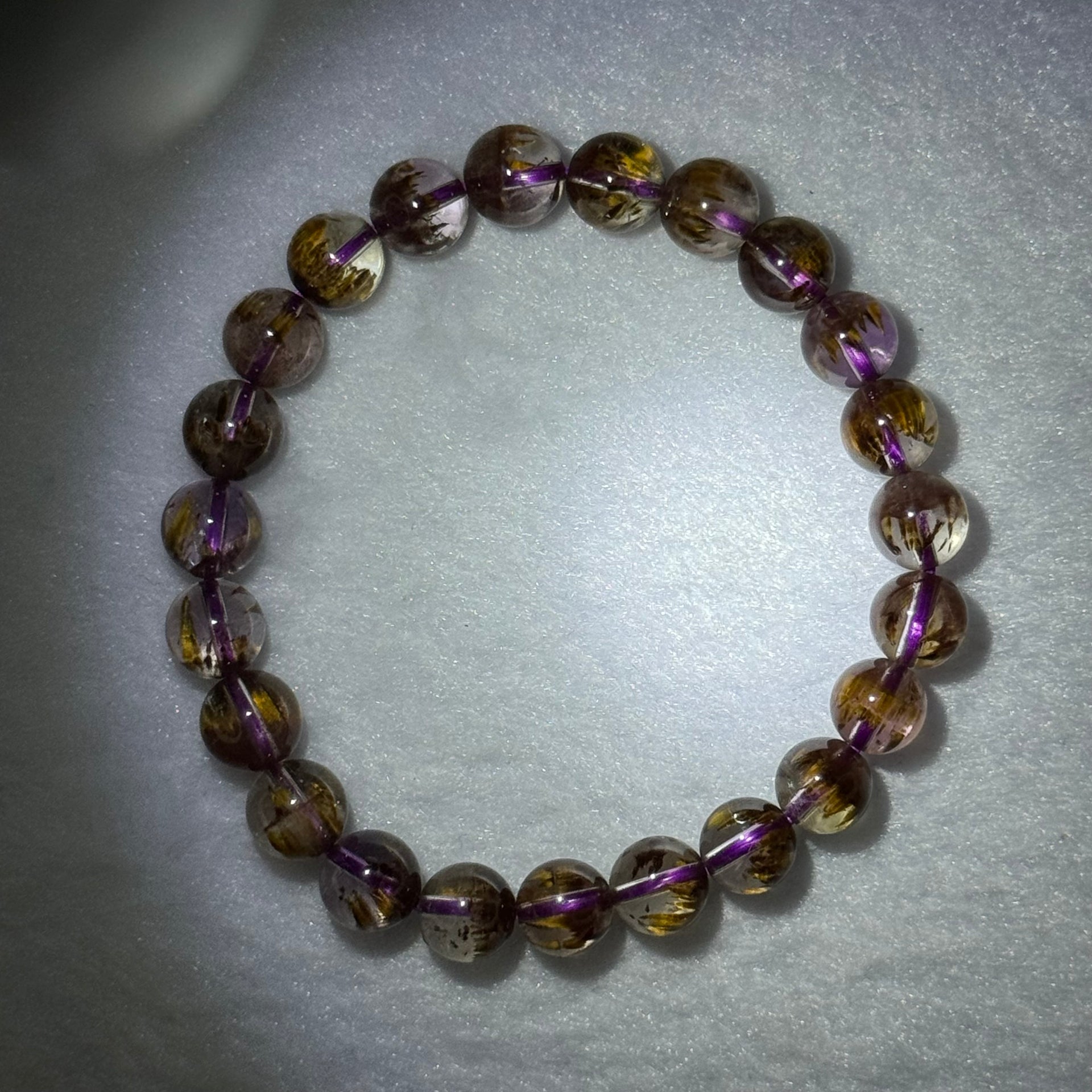 Very Good Grade Natural Auralite 23 Bracelet 天然激光23手链 16.96g 15.5cm 8.1mm 23 Beads - Huangs Jadeite and Jewelry Pte Ltd