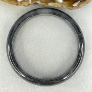 Type A Wuji Grey Black Jadeite Bangle Internal Diameter 52.0mm 32.69g 11.2 by 6.5mm (Very Slight Fine Internal Lines) - Huangs Jadeite and Jewelry Pte Ltd