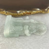 Type A Light Lavender Green Jadeite Tua Pek Kong 他伯公 Pendant 49.93g 60.2 by 33.1 by 13.4mm - Huangs Jadeite and Jewelry Pte Ltd