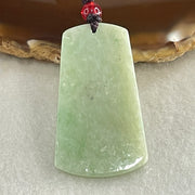 Natural Type A Green Jadeite Wu Shi Pai Pendant 14.53g 43.5 by 25.9 by 4.0mm - Huangs Jadeite and Jewelry Pte Ltd