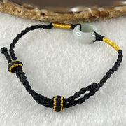 Type A Lavender Green Jadeite Ping An Kou Donut With String Bracelet 2.72g 15.1 by 6.5mm - Huangs Jadeite and Jewelry Pte Ltd