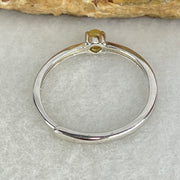 Type A Brown Cabochon Jadeite in S925 Sliver Ring (Adjustable Size) 0.87g 3.3 by 2.5mm - Huangs Jadeite and Jewelry Pte Ltd