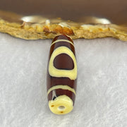 Natural Powerful Tibetan Old Oily Agate Sky Door Serenity 1 Eye Dzi Bead Heavenly Master (Tian Zhu) 一眼天诛 8.49g 37.5 by 12.1mm - Huangs Jadeite and Jewelry Pte Ltd