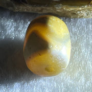 Natural Powerful Tibetan Old Oily Agate Tiger Tooth Daluo Dzi Bead Heavenly Master (Tian Zhu) 虎呀天诛 2.79g 14.1 by 11.2mm - Huangs Jadeite and Jewelry Pte Ltd