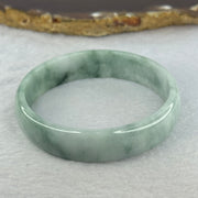 Type A Deep Green and Lavender Piao Hua Jadeite Bangle 27.61g Internal Diameter 52.4mm 12.6 by 5.5mm (Internal Line) - Huangs Jadeite and Jewelry Pte Ltd