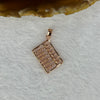 Mini Rose Gold Abacus Pendent 18.6g 21.9 by 13.7 by 1.6mm - Huangs Jadeite and Jewelry Pte Ltd