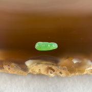 Type A Old Mine Full Green Jadeite Peapod Charm Stone For Setting 0.04g 8.8 by 3.4 by 1.9mm - Huangs Jadeite and Jewelry Pte Ltd