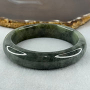 Type A Blueish Green Wuji Grey and Brown Patch Jadeite Bangle Internal Diameter 58.7mm by 73.24g 14.8 by 8.9mm (Very Slight Internal Lines and Very Slight External Roughs) - Huangs Jadeite and Jewelry Pte Ltd