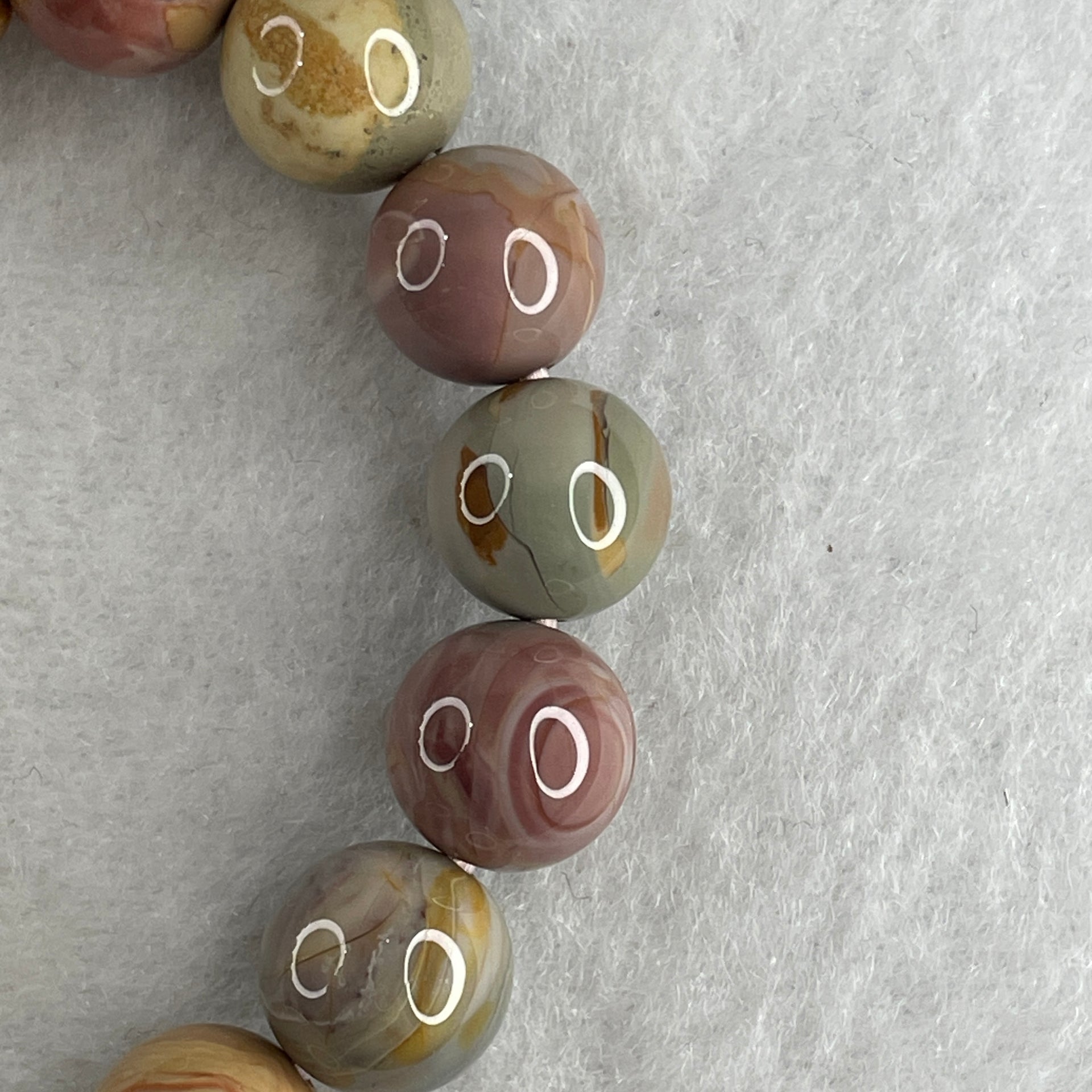 Natural Alashan Agate Pastels Pink Beads with Pig Charm Bracelet 29.54g 16cm 10.2mm 18 Beads - Huangs Jadeite and Jewelry Pte Ltd