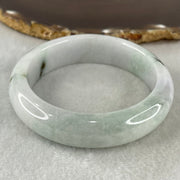 Type A Light Lavender and Light Green with Blueish Green Piao Hua Floral Jadeite Bangle 81.44g Inner Diameter 58.5mm 16.6 by 9.4mm (External and Internal Lines) - Huangs Jadeite and Jewelry Pte Ltd