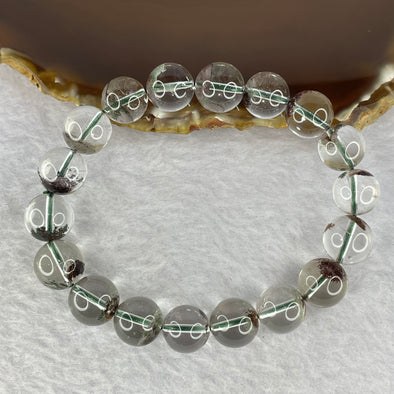 Natural Green Phantom Quartz Beads Bracelet 37.48g 11.7mm 18 Beads - Huangs Jadeite and Jewelry Pte Ltd
