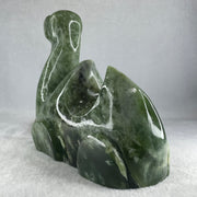 Natural Green Serpentine Camel Display 2,325.5g 189.0 by 75.0 by 155.0mm - Huangs Jadeite and Jewelry Pte Ltd