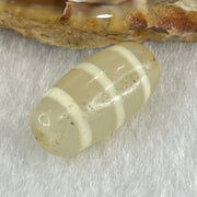 Natural Powerful Tibetan Old Oily Agate 3-Lines Dzi Bead Heavenly Master (Tian Zhu) 三行天诛 2.86g 19.5 by 10.0mm - Huangs Jadeite and Jewelry Pte Ltd