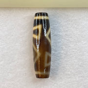 Natural Powerful Tibetan Old Oily Agate 2 Eyes Vajra Heaven and Earth Dzi Bead Heavenly Master (Tian Zhu) 金刚两眼霜天地天珠 20.06g 53.1 by 15.3mm - Huangs Jadeite and Jewelry Pte Ltd