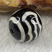 Natural Powerful Tibetan Old Oily Agate Garuda Dzi Bead Heavenly Master (Tian Zhu) 1.43g 10.0 by 10.4mm - Huangs Jadeite and Jewelry Pte Ltd