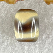 Natural Powerful Tibetan Old Oily Agate Tiger Tooth Daluo Dzi Bead Heavenly Master (Tian Zhu) 虎呀天诛 2.30g 13.1 by 10.1mm - Huangs Jadeite and Jewelry Pte Ltd