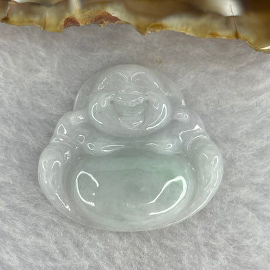 Type A Green Lavender Jadeite Milo Buddha Pendant 6.55g 31.4 by 28.7 by 5.4mm - Huangs Jadeite and Jewelry Pte Ltd