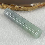 Type A Wuji Grey and Green Jadeite Pillar Pendant 22.30g 59.3 by 12.0mm - Huangs Jadeite and Jewelry Pte Ltd
