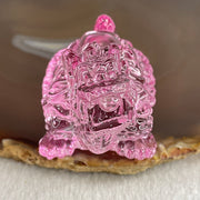 Natural Pink Liuli Dragon Turtle Display 68.53g 59.6 by 37.3 by 37.5mm - Huangs Jadeite and Jewelry Pte Ltd