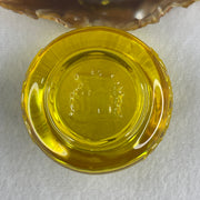 Yellow Liuli Wealth Pot with Ingot Yuan Bao Display Total Weight 150.37g 59.4 by 37.0mm - Huangs Jadeite and Jewelry Pte Ltd