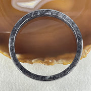 Type A Slightly Translucent to Opaque Wuji Black Grey Jadeite Bangle Internal Diameter 58.0mm 29.91g 8.7 by 5.7mm - Huangs Jadeite and Jewelry Pte Ltd
