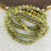 Type A Simi Icy Yellow Blueish Green Jadeite Necklace 5.9mm 103 Beads 33.84g - Huangs Jadeite and Jewelry Pte Ltd