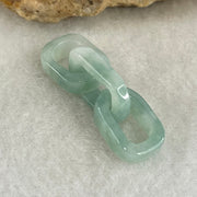 Type A Blueish Green with Faint White Jadeite Rolo Link Chain for Setting 2.41g 15.1 by 10.2 by 3.3mm - Huangs Jadeite and Jewelry Pte Ltd
