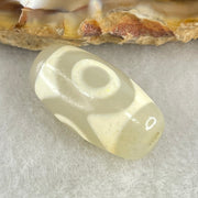 Natural Powerful Tibetan Old Oily Agate 3 Eyes Dzi Bead Heavenly Master (Tian Zhu) 三眼天诛 3.27g 19.8 by 10.6mm - Huangs Jadeite and Jewelry Pte Ltd
