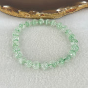 Special Grade Natural Green Phantom Quartz Bracelet 12.78g 15.5cm 7.2mm 26 Beads - Huangs Jadeite and Jewelry Pte Ltd